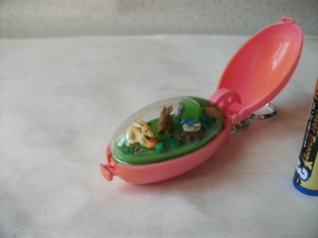 TAKARA 1993 Pocket Clitter/ポケットクリッター ウサギ MUNCH'N BUNNIES ゼンマイ フィギュア 　キーホルダー　WING-UP ビンテージ
