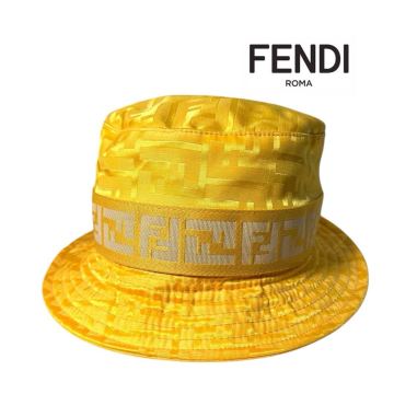 【新品同様】希少カラー◆ FENDI フェンディ ◆ズッカ 総柄 バケット ハット 帽子 