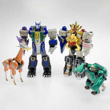 ▽▽【1円スタート】 百獣戦隊ガオレンジャー DXガオキング・ガオハンター・ガオゴリラ・ガオジュラフ ジャンク品 全体的に状態が悪い
