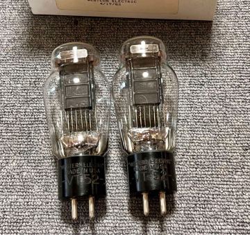 Western Electric VT52 刻印　真空管　ペア　．No.01