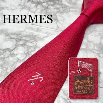 極美品　エルメス　HERMES ネクタイ　サッカー　刺繍　ファソネ　H織り　スーツ　シャツ　カフス　ビジネスバッグ ソリッドタイ ジャケット