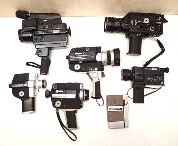 J442C フィルムカメラ シネカメラ 8mm　7台　ニコン R10SUPER エルモ 6000AF サンキョー EM-30XL フジカ Z800 他　ジャンク 現状品 未検品