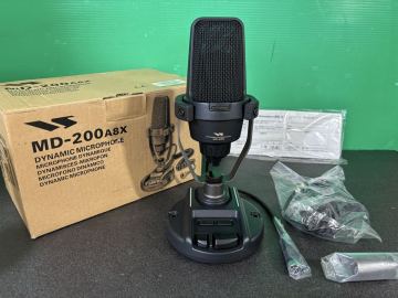 ZA444 動作品 ヤエス MD-200A8X 卓上マイク デスクトップマイク 取説・元箱付 八重洲 デスクトップマイクロホン スタンドマイク 中古現状品