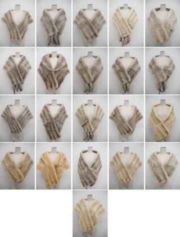 ■サファイアミンク■ショール■まとめ21本セット■同梱不可■材料/転売用■