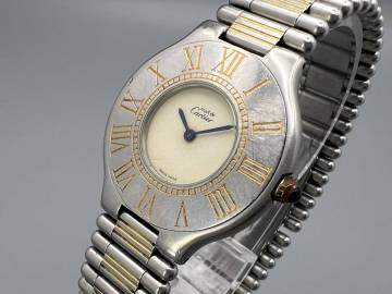 P400☆不動品 Cartier カルティエ マスト21 クオーツ 腕時計 現状渡し 1円〜