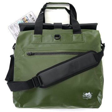 新品 オージェイゲリー 防水 ターポリン 2WAY ショルダー トート バッグ 24L カーキ 【K23655】 防災 カジュアル スポーツ アウトドア
