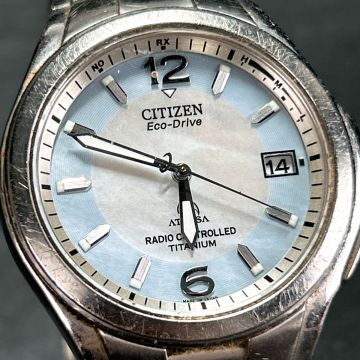 美品 3000本限定 CITIZEN シチズン ATTESA アテッサ ATD53-2618 腕時計 電波ソーラー アナログ シェル文字盤 チタニウム 動作確認済み