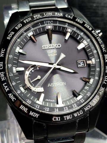 超美品 セイコー SEIKO アストロン ASTRON GPS 電波ソーラー 腕時計 チタン ソーラーGPS衛星電波時計 8Xシリーズ SBXB089 8X22 動作確認済