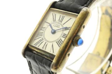 LVSP7-7-2 7T072-2 Cartier カルティエ 腕時計 5057001 マストタンク 925 ヴェルメイユ クォーツ 約24g レディース ゴールド ジャンク