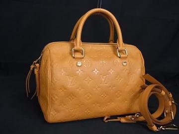 1円 ■美品■ LOUIS VUITTON ヴィトン M40904 モノグラムアンプラント スピーディ バンドリエール 25 ハンドバッグ イエロー系 FE7780