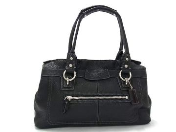 1円 ■美品■ COACH コーチ F14686 ペネロピ レザー ハンドバッグ トートバッグ ショルダー 肩掛けかばん レディース ブラック系 FL6305