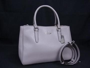 1円 ■極美品■ COACH コーチ F44958 サリー キャリーオール レザー 2WAY ハンドバッグ ショルダー クロスボディ グレージュ系 BK8323
