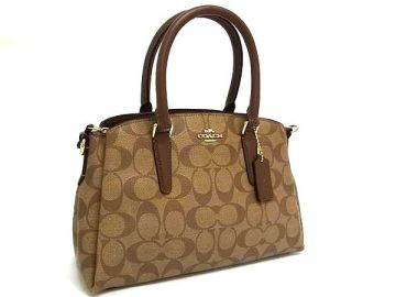 1円 ■極美品■ COACH コーチ F29434 シグネチャー PVC×レザー ハンドバッグ トートバッグ レディース ベージュ系 BK8573