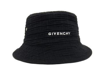 1円 GIVENCHY ジバンシィ コットン100％ バケットハット 帽子 表記サイズ59 レディース メンズ ブラック系 FL7728