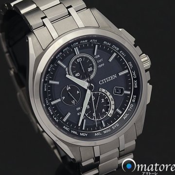 1円～◎極上美品◎CITIZEN シチズン アテッサ ダイレクトフライト メンズ 電波ソーラー AT8040-57E H804◎箱保取説 メーカー保証残有