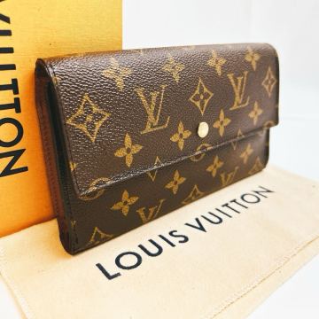 A745【超美品】LOUISVUITTON ルイヴィトン モノグラム ポルトトレゾール インターナショナル 三つ折り長財布 ウォレット M61217/MB0043