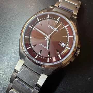 CITIZEN シチズン ATTESA アテッサ ECO-DRIVE エコドライブ チタニウム H110-T016308 電波ソーラー メンズ 腕時計 稼動