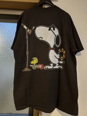 来日 OASIS オアシス スヌーピー PEANUTS snoopy ピーナッツ レア パロディ tシャツ XL 黒　ブラック 野村訓市 