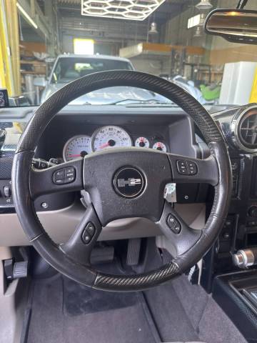 ハマー H2 カーボン&レザーコンビステアリング 検索 ハンドル エスカレード サバーバン エクスプレス シボレー GMC キャデラック タホ