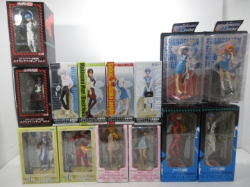 n88121-ty 未開封○14個セット エヴァンゲリオン フィギュア レイ マリ アスカ等 [066-250731]