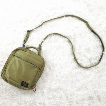 希少 廃盤品◎PORTER ポーター TANKER タンカー 吉田カバン ショルダーバッグ スクエアバッグ CDバッグ ウエストポーチ セージグリーン 90s