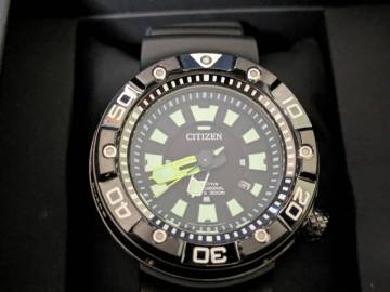 美品 CITIZEN シチズン PROMASTER MARINE プロマスターマリン エコドライブ ダイバーズウォッチ 腕時計 BN0177-05E 元箱取説付