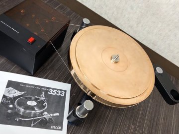 ▲Melco 3533 3108 レコードプレーヤー ターンテーブル 砲金 糸ドライブ メルコ▲