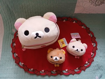 ★リラックマ★コリラックマのバニティポーチ(大) & リラックマとコリラックマのチェーン付バニティポーチ(ミニ)の3点(未陳列の保管品) 