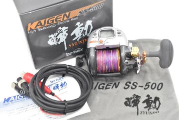 (1201S 0710T7)1円～ banax バナックス KAIGEN SS-500 電動リール SYUNDO 瞬動 箱 説明書付き 現状品【通電動作未確認】