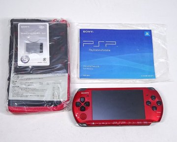 緑屋Re■PSP　本体　PSP3000　専用ソフトケース　説明書付　動作未確認　ジャンク扱い　　h/bnit/7-103/5-2#60