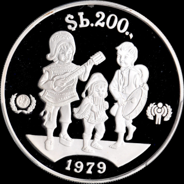 ★土終 【PCGS PR68DCAM 発行15,000枚】1979-CHI ボリビア 200P銀貨 国際児童祭 完全未使用 //世界コイン 古銭 貨幣【決済期限火曜日】