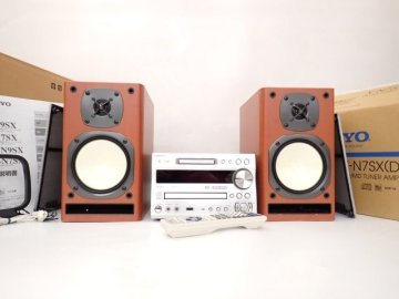 ONKYO オンキョー ミニコンポ CD/MDチューナーアンプシステム X-N7SX（FR-N7SX/D-N7SX） リモコン/説明書/元箱付き □ 72F81-1