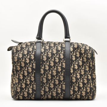 1円 ChristianDior ヴィンテージ　クリスチャンディオール　ジャガード　レザー　ボストンバッグ　ハンドバッグ　クラシカル　25-2236