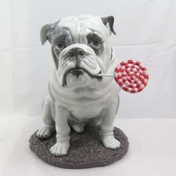 1円〜 Lladro リヤドロ 9234「ブルドッグとロリポップ」フィギュリン ※同梱不可 3899498