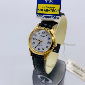【80】【時計店閉店放出品】1円～ REGUNO ソーラーテック CITIZEN シチズン RS26-0055A 腕時計 ブランド 人気 タグ付き 未使用長期保管品