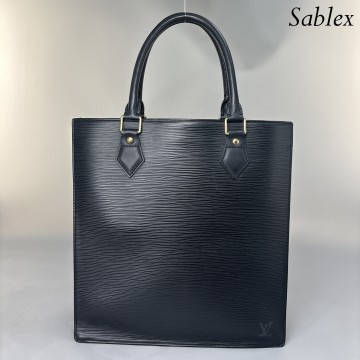 1円【超極美品】LOUIS VUITTON ルイ ヴィトン M52882 サック・プラ PM ハンドバッグ エピ トートバッグ ブラック 黒 メンズ レディース