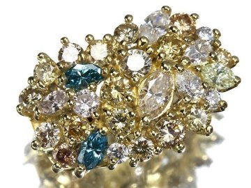 ZL16118SS【1円～】新品仕上【RK宝石】《Diamond》ブルーダイヤ ピンクダイヤ イエローダイヤ ブラウンダイヤ K18 高級ペンダントヘッド