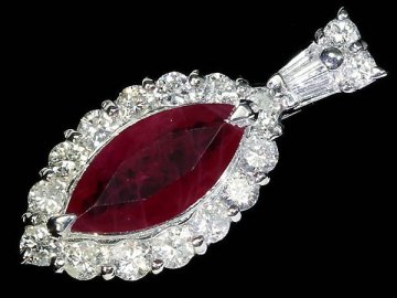 OU16113SS【1円～】新品【RK宝石】≪RUBY≫ 上質ルビー 大粒1.11ct 極上ダイヤモンド 総計0.53ct Pt900 高級ペンダントヘッド ネックレス