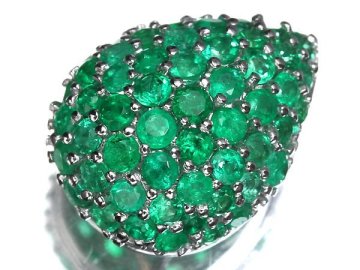 KK16352T【1円～】新品【RK宝石】《Emerald》豪華絢爛!! 極上エメラルド 総計0.98ct!! K18WG 高級ペンダントヘッド ネックレス パヴェ