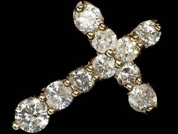 VZ16330T【1円～】新品【RK宝石】《Diamond》上質ダイヤモンド 総計1.00ct K18 高級ペンダントヘッド ネックレス クロス 十字架 ダイヤ