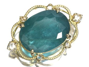OM16371SS【1円～】新品仕上【RK宝石】希少宝石 天然グランディディエライト 特大7.2ct 極上ローズカットダイヤ K18 高級ペンダントヘッド