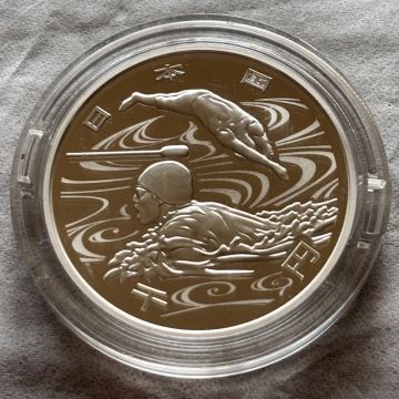 TOKYO2020 東京オリンピック 1000円銀貨 水泳 千円銀貨 プルーフ貨幣　平成31年