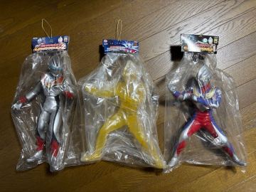 ウルトラマン ビッグサイズソフビフィギュア ティガ グリッターティガ イーヴィルティガ 3点セット バンプレスト