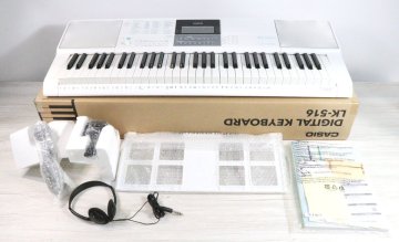 【ト足】美品 CASIO カシオ LK-516 2020年製 光ナビ マイク ヘッドフォン 説明書 キーボード 鍵盤楽器 演奏 音楽 CO739CSS94