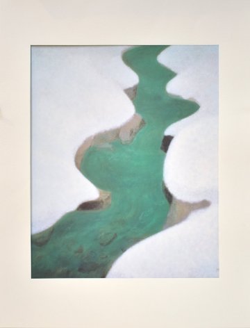 【真作】東山魁夷「たにま」複製画 春の雪解けで川が谷間のように美しい姿を現し流れています。【信頼と実績の正光画廊】D