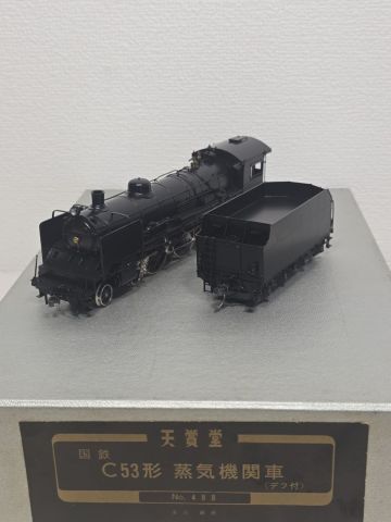 コレクター放出品 NO.96 天賞堂 国鉄 C53形 蒸気機関車 デフ付 HOゲージ 箱 説明書付属品付き