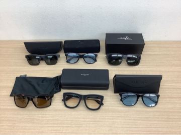 ◯営HM117-A9T60【埼玉発】サングラス・メガネ6点セット BOSE/Zoff/GIVENCHY/OAKLEY/BLKFLYS/infi ケース付き THE550のみ度入り