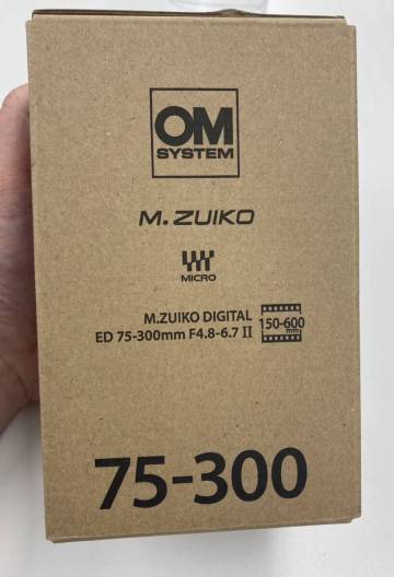 1円～ ☆極美品☆OM SYSTEM/オリンパス M.ZUIKO DIGITAL ED 75-300mm F4.8-6.7 Ⅱ 箱あり取説あり S014-5029