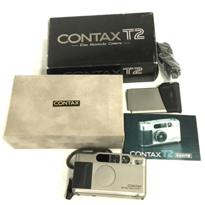 1円 CONTAX T2 Carl Zeiss Sonnar 38mm 1:2.8 コンパクトフィルムカメラ コンタックス カールツァイス ジャンク