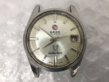 DB180-60-M　RADO Golden Horse ラドー ゴールデンホース 自動巻き 30石 タツノオトシゴ 赤デイト スイス製 アンティーク 本体のみ メンズ